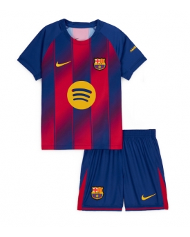 Barcelona Maglia Gara Casa Repliche 2025-26 Bambino Maniche Corte